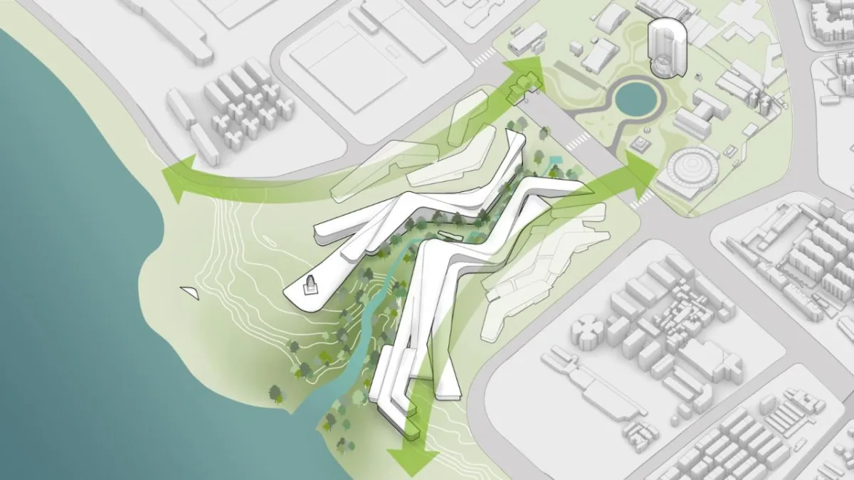 BIM建筑|延伸至岷江的‘峡谷建筑’，五粮·东方酒谷方案公布 / 奥雷·舍人