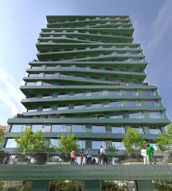BIM建筑|甘工作室的釉面陶瓷摩天大楼开工