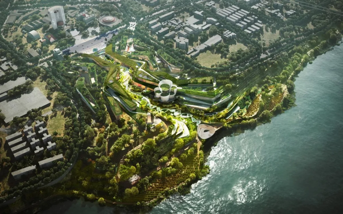 BIM建筑|延伸至岷江的‘峡谷建筑’，五粮·东方酒谷方案公布 / 奥雷·舍人