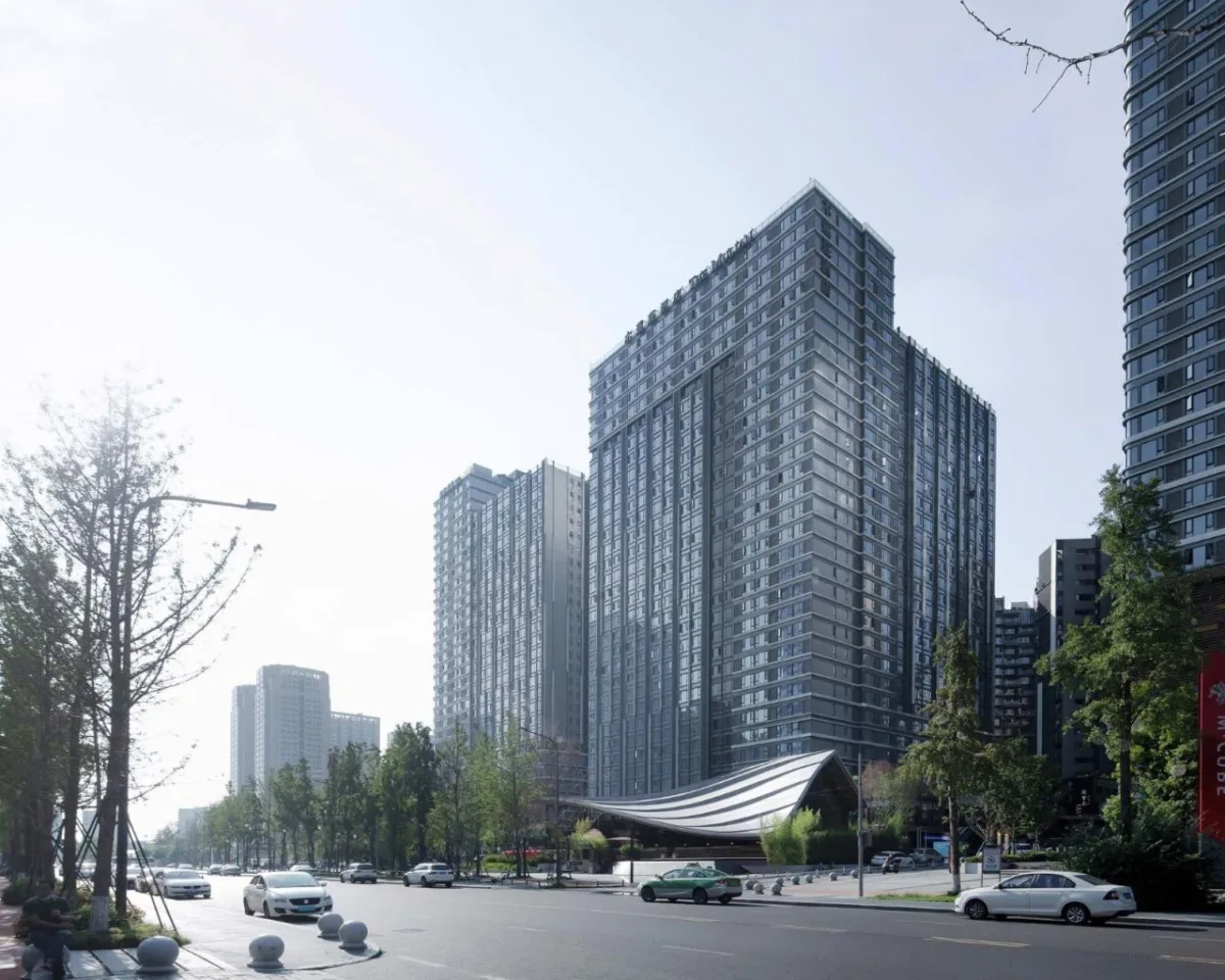 BIM建筑|交子大道木屋顶餐厅 / 致野建筑