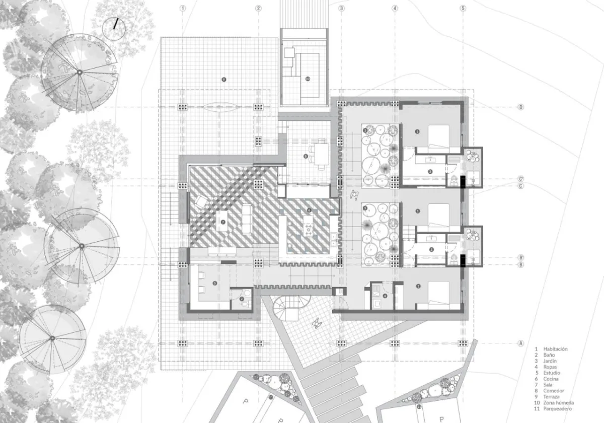 BIM建筑|竹林‘环绕’，Milguaduas 住宅 / ritmo arquitectos