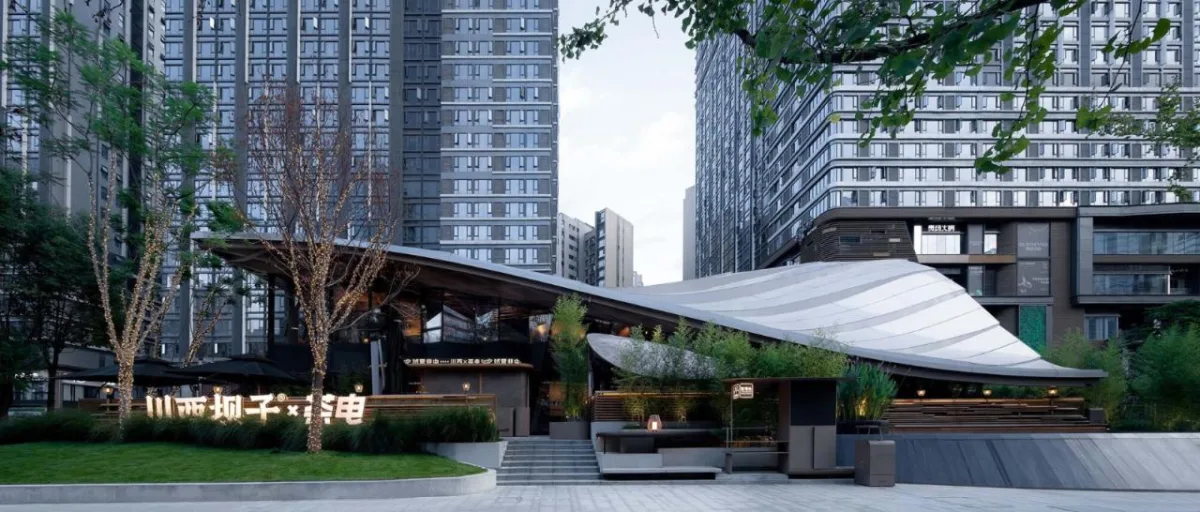 BIM建筑|交子大道木屋顶餐厅 / 致野建筑
