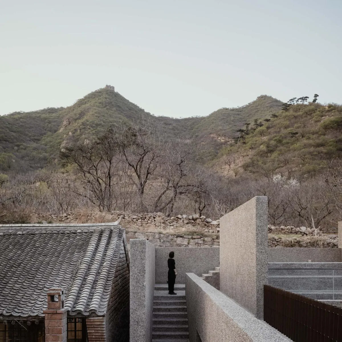 BIM建筑|一山间慢院：长城下的桥 / 叙事空间建筑事务所