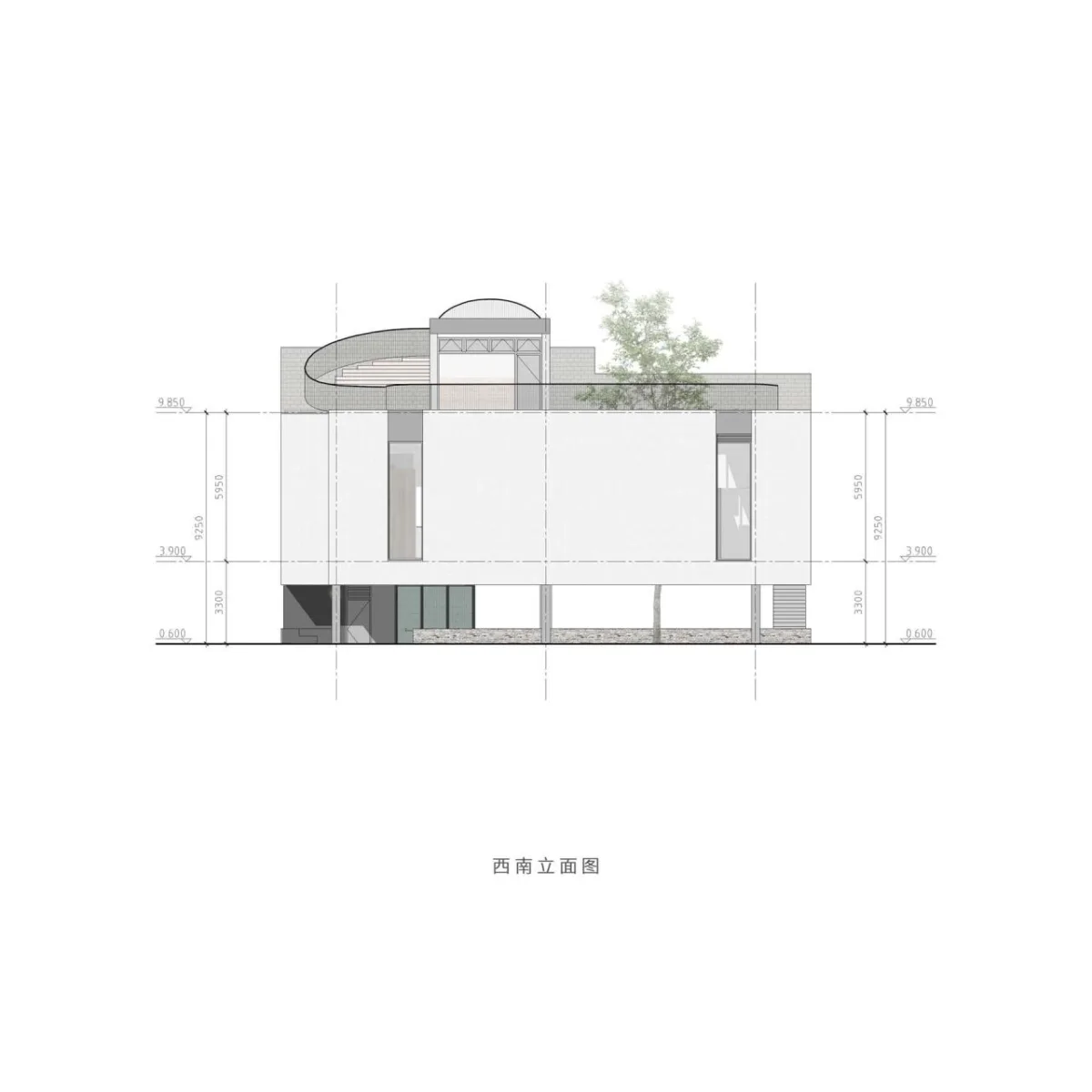 BIM建筑|八坼学镇会客厅 / 得当设计