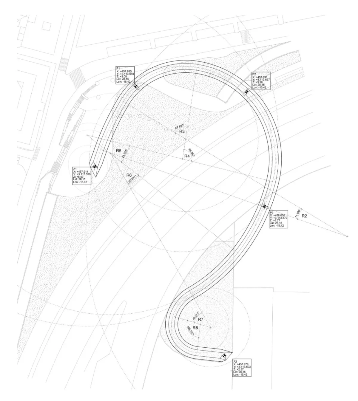 BIM建筑|飘起的人行桥，Onda Atlántica 桥 / Onda Arquitectura