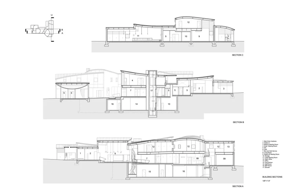 BIM建筑|普林斯顿高等研究院鲁宾斯坦公共活动室 / 斯蒂文·霍尔建筑事务所