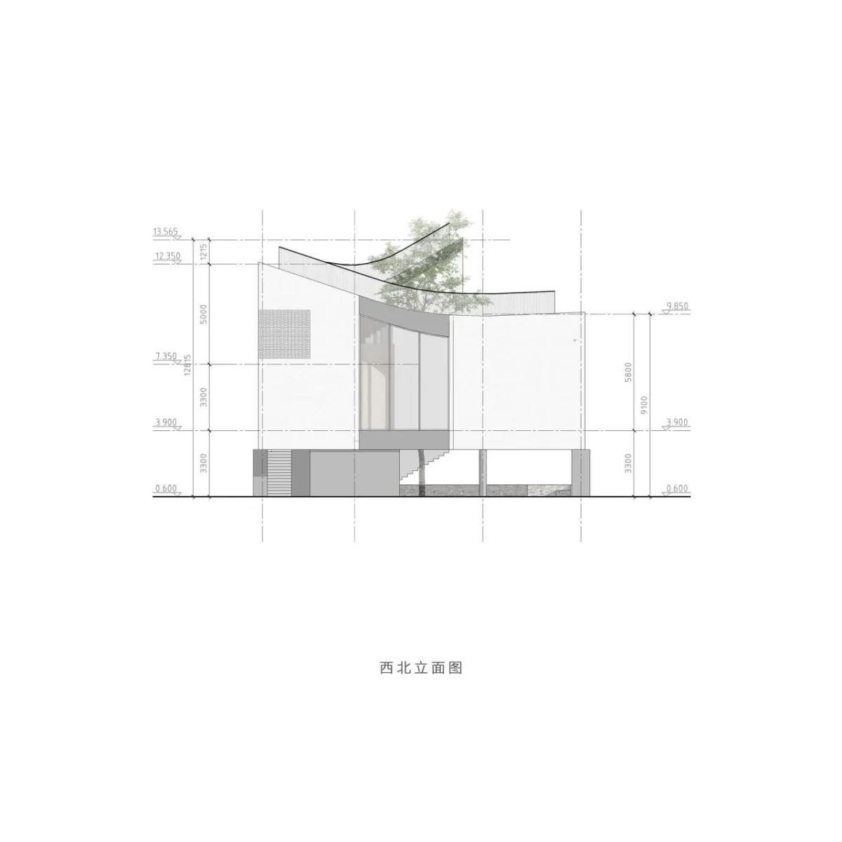 BIM建筑|八坼学镇会客厅 / 得当设计