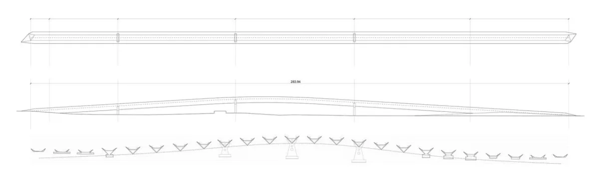 BIM建筑|飘起的人行桥，Onda Atlántica 桥 / Onda Arquitectura