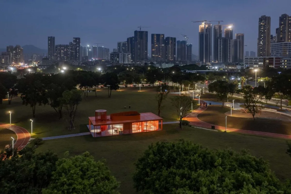 BIM建筑|深圳坪山中心公园大草坪城市书房 / 厘米制造
