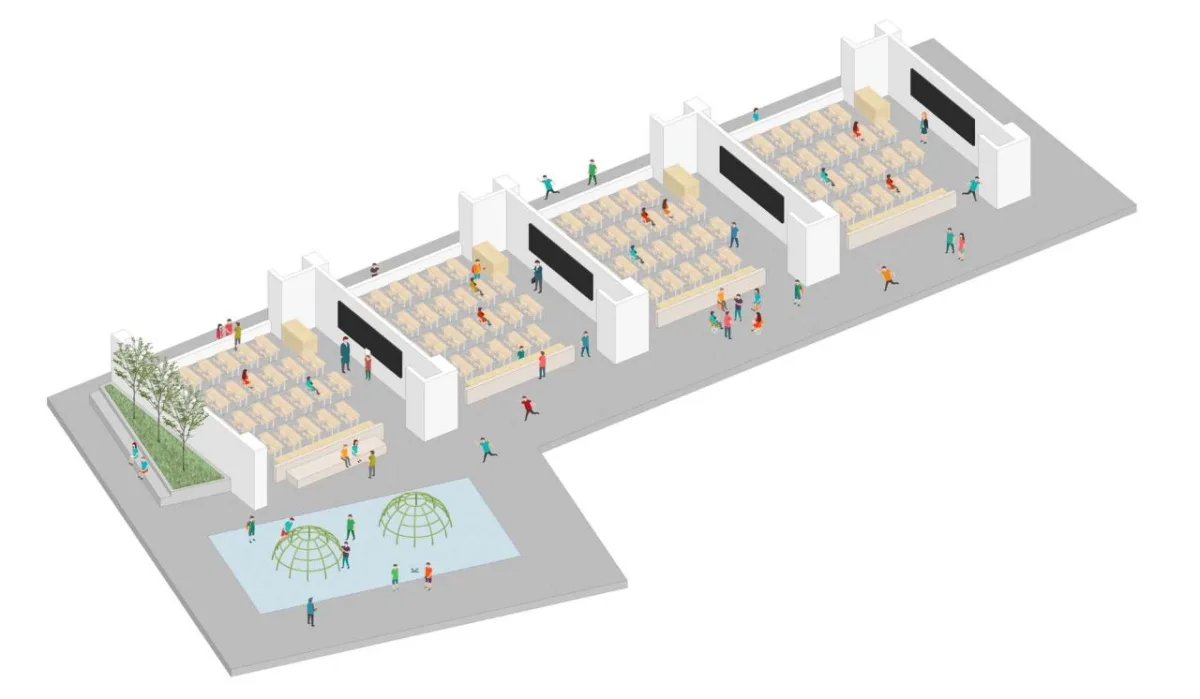 BIM建筑|深圳福田新沙小学 / 一十一建筑