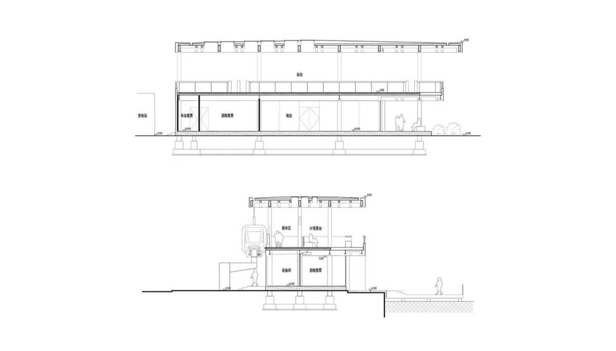 BIM建筑|曲江旅游观光轻轨站点改造提升 / 上海秉仁建筑师事务所