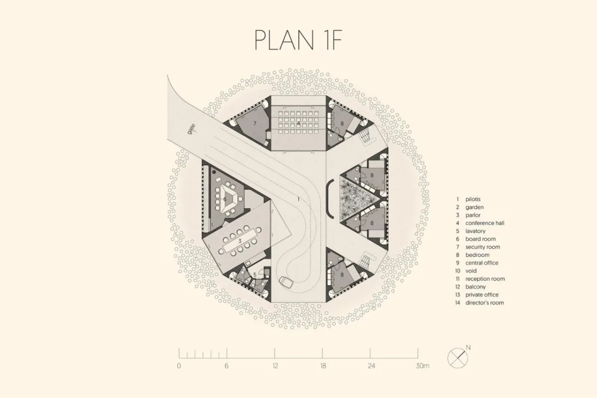 BIM建筑|‘帽子’屋，万花筒办公室与住宅 / Inrestudio，Kosuke Nishijima