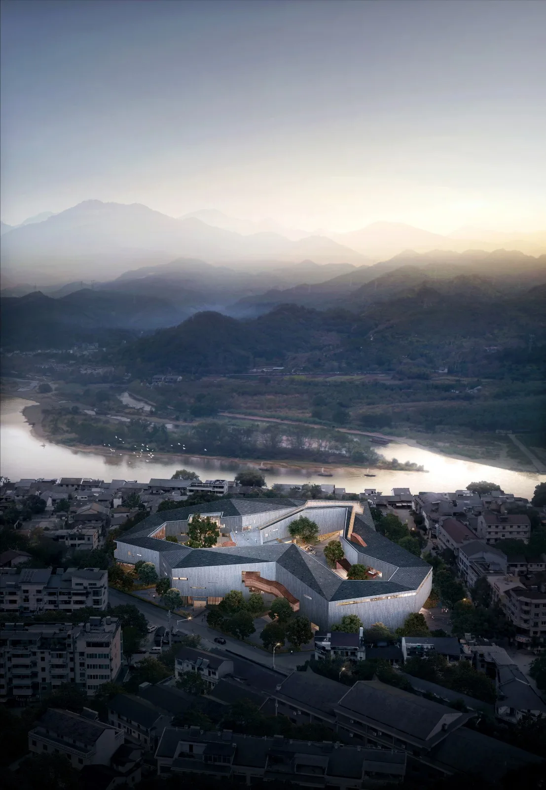 BIM建筑|浙江丽水古堰画乡艺术中心破土动工 / 孟凡浩-line+建筑事务所
