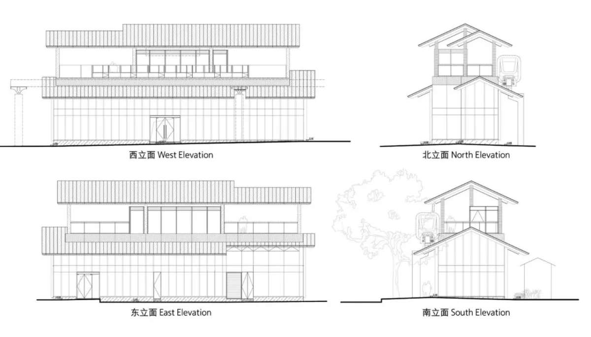 BIM建筑|曲江旅游观光轻轨站点改造提升 / 上海秉仁建筑师事务所