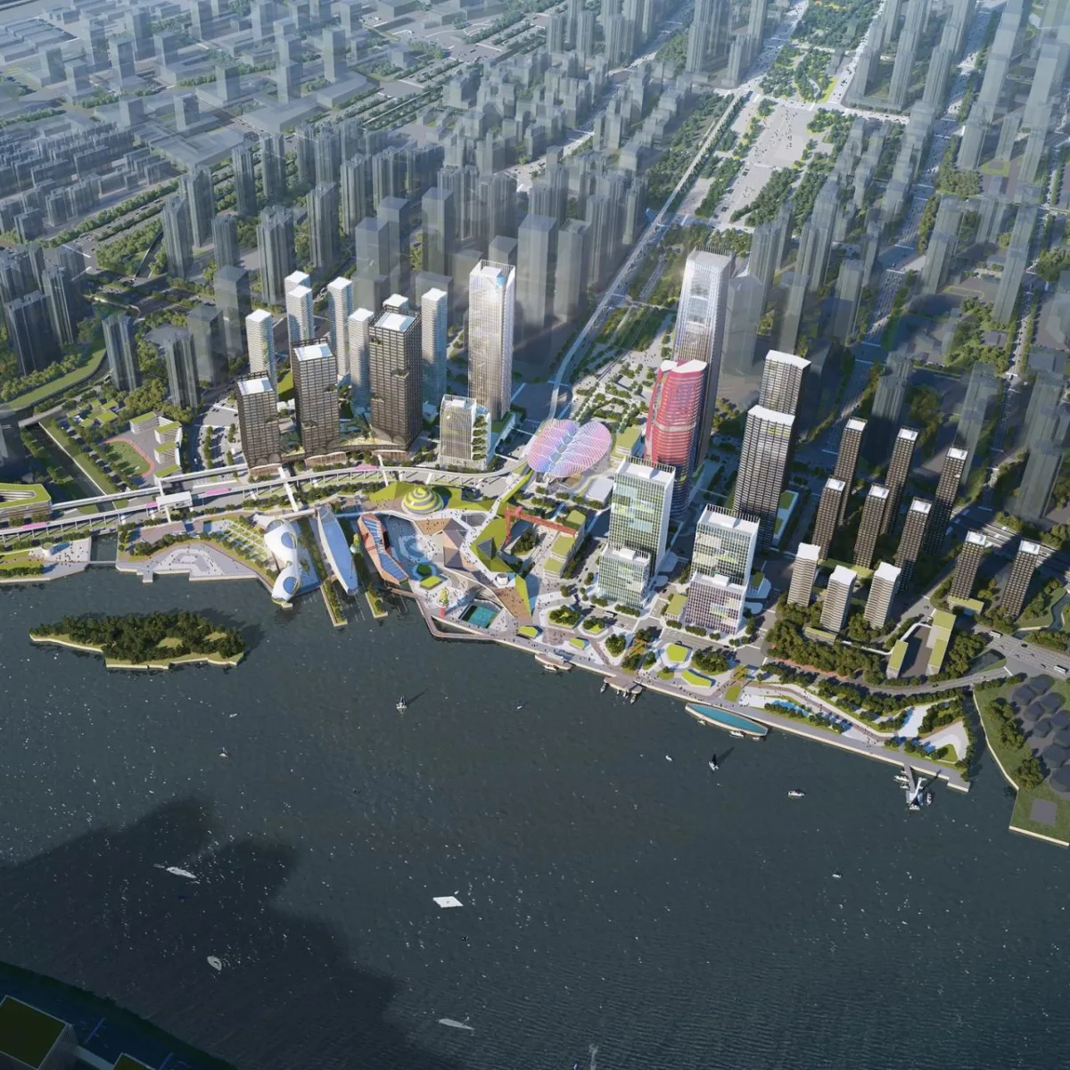 BIM建筑|广州船厂城市设计国际竞赛方案首次亮相 / SPARK