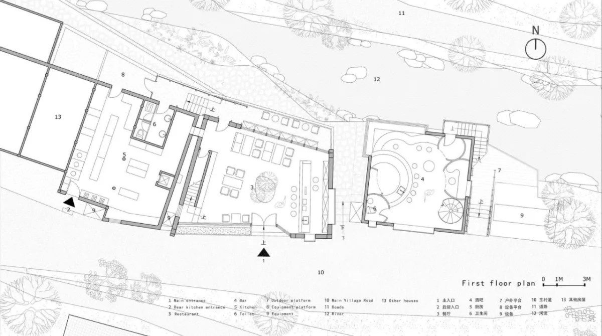 BIM建筑|奉化栖霞坑发电站改造的溪边餐厅 / 尌林建筑设计事务所