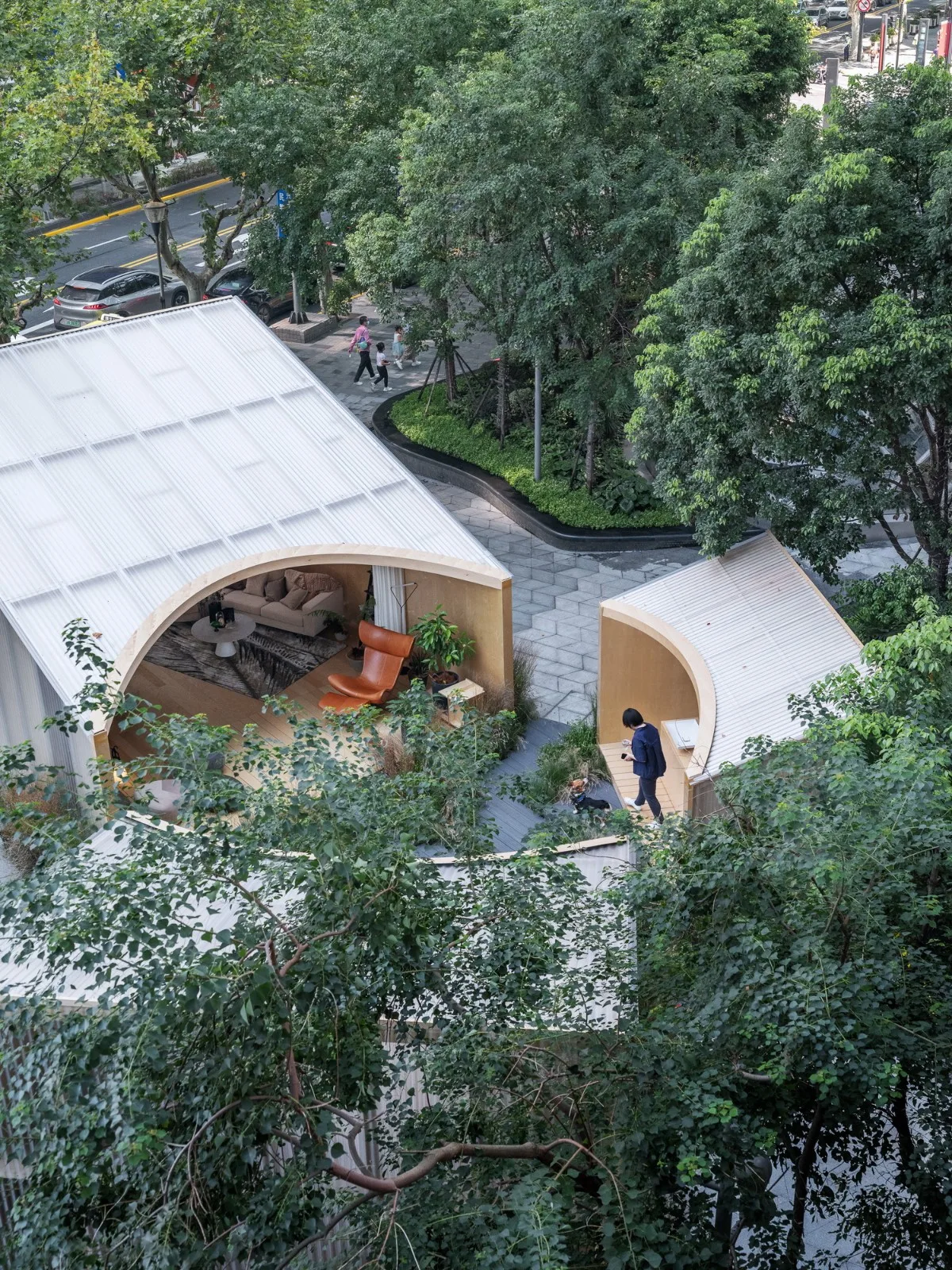 BIM建筑|间园 ：闹市中的空间装置 / 间筑设计
