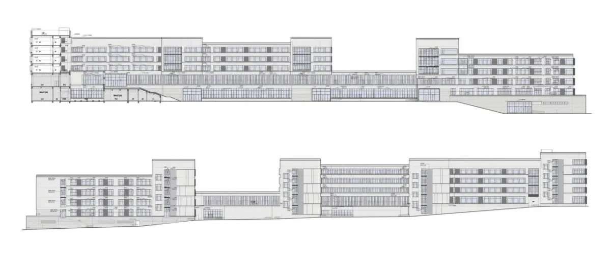 BIM建筑|济南历城二中彩石校区 / 同圆设计