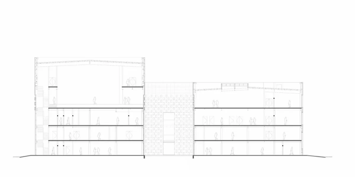 BIM建筑|朝向天空的院子——北京通州潞城市民中心 / 意度建筑