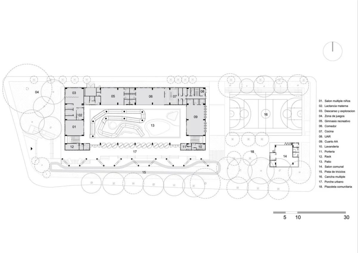 BIM建筑|冠军摇篮儿童发展中心 / Espacio Colectivo Arquitectos