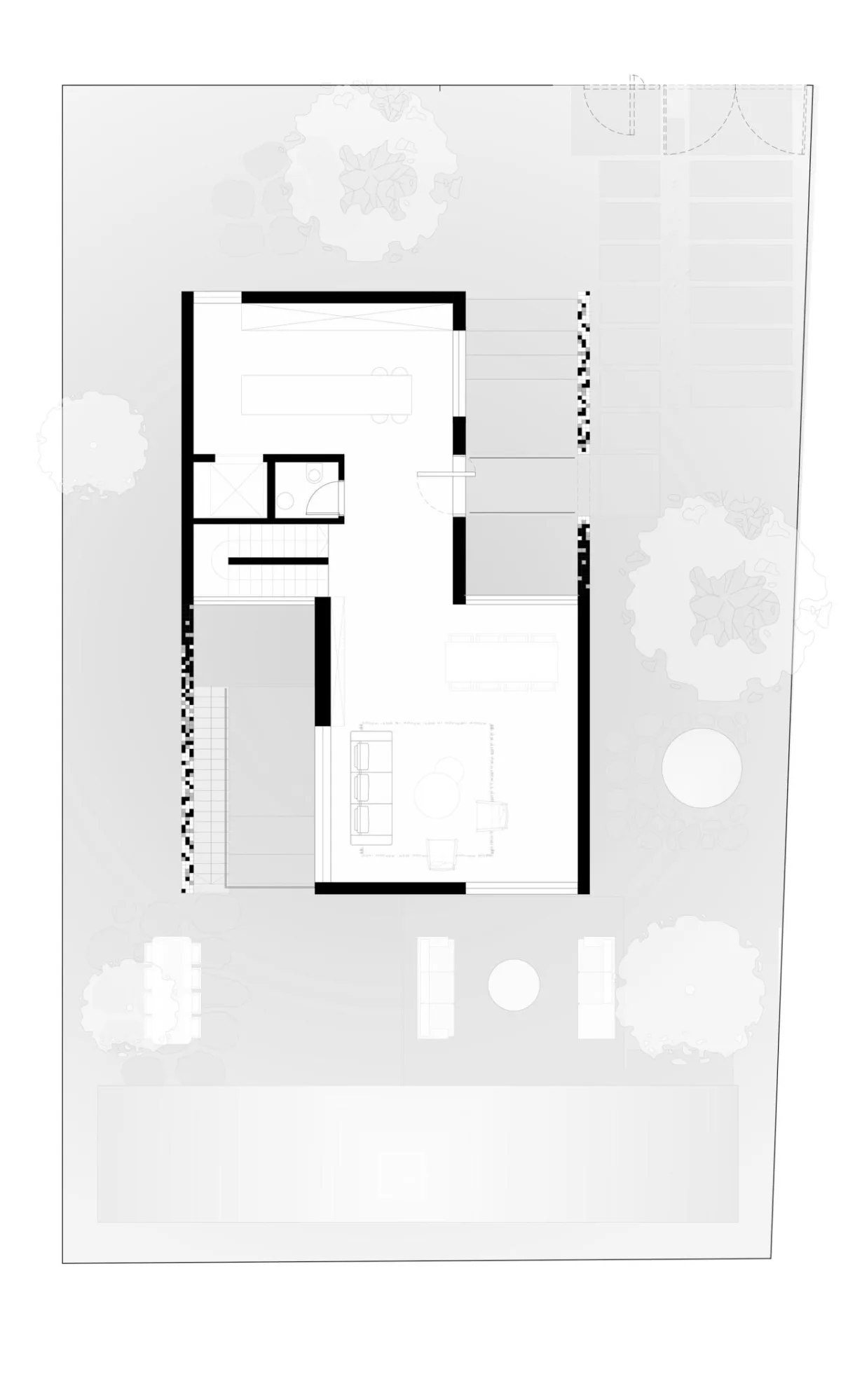 BIM建筑|一堵“逐渐消失”的墙，溶解像素屋 / Anderman Architects