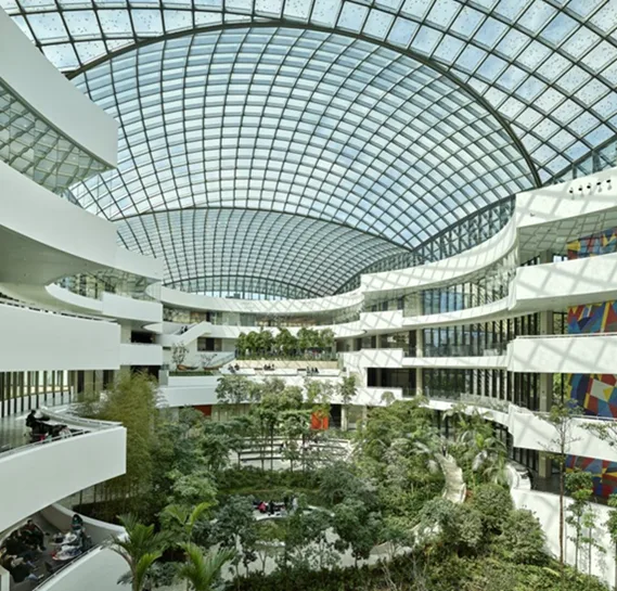 BIM建筑|萨夫迪在圣保罗医疗中心设计玻璃中庭拱顶
