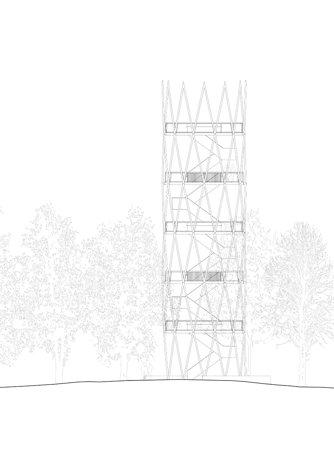 BIM建筑|Hardtbergturm 瞭望塔 / Wolfgang Ott Architekt BDA