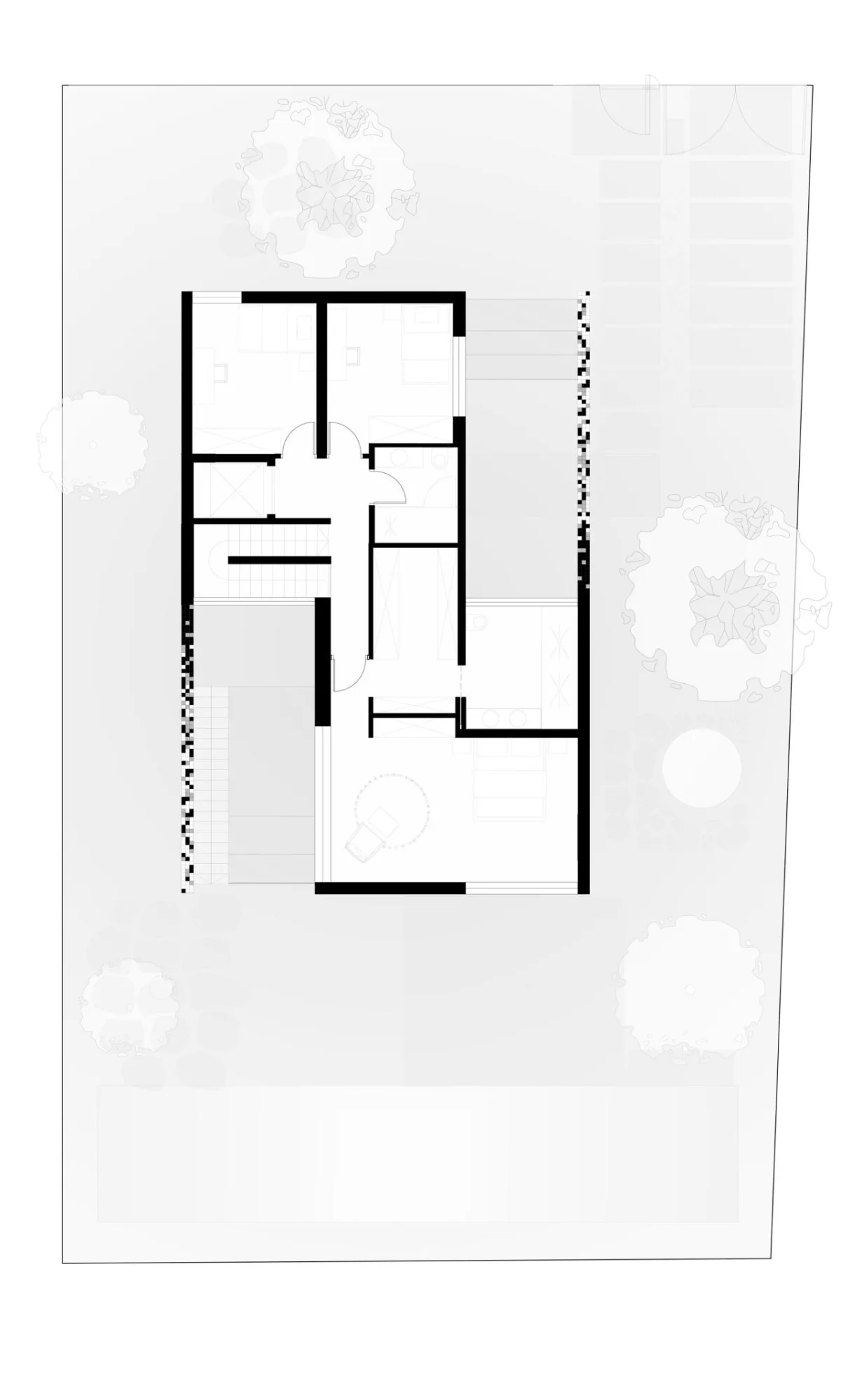 BIM建筑|一堵“逐渐消失”的墙，溶解像素屋 / Anderman Architects