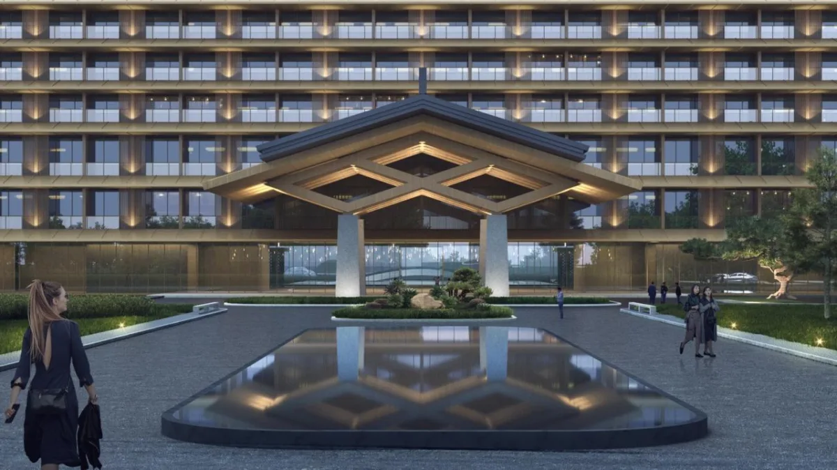 BIM建筑|湿地浮岛·溱湖宾馆 / 简和建筑