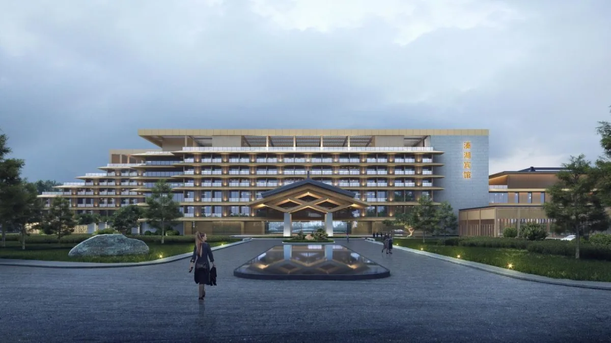 BIM建筑|湿地浮岛·溱湖宾馆 / 简和建筑
