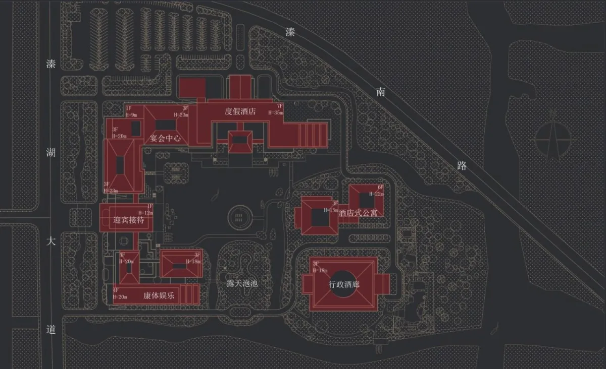 BIM建筑|湿地浮岛·溱湖宾馆 / 简和建筑