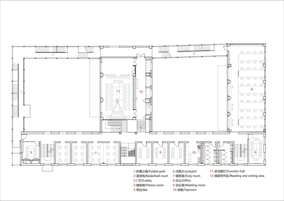 BIM建筑|钛媒体“折叠公园”，北京团河派出所旧址改造 / 靠近设计