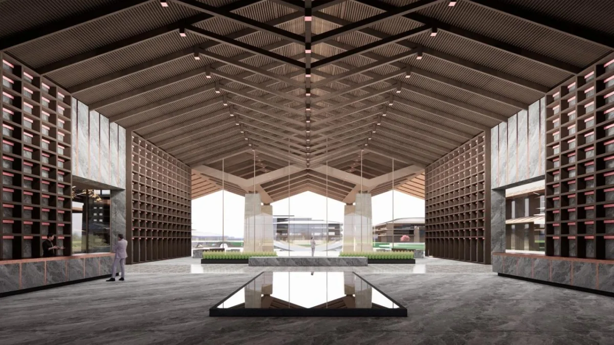 BIM建筑|湿地浮岛·溱湖宾馆 / 简和建筑