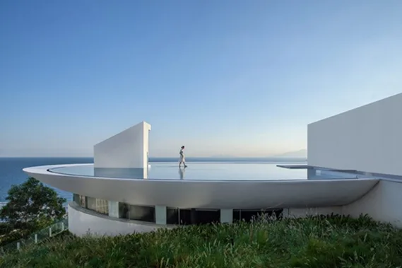 BIM建筑|三文工作室设计悬崖顶图书馆