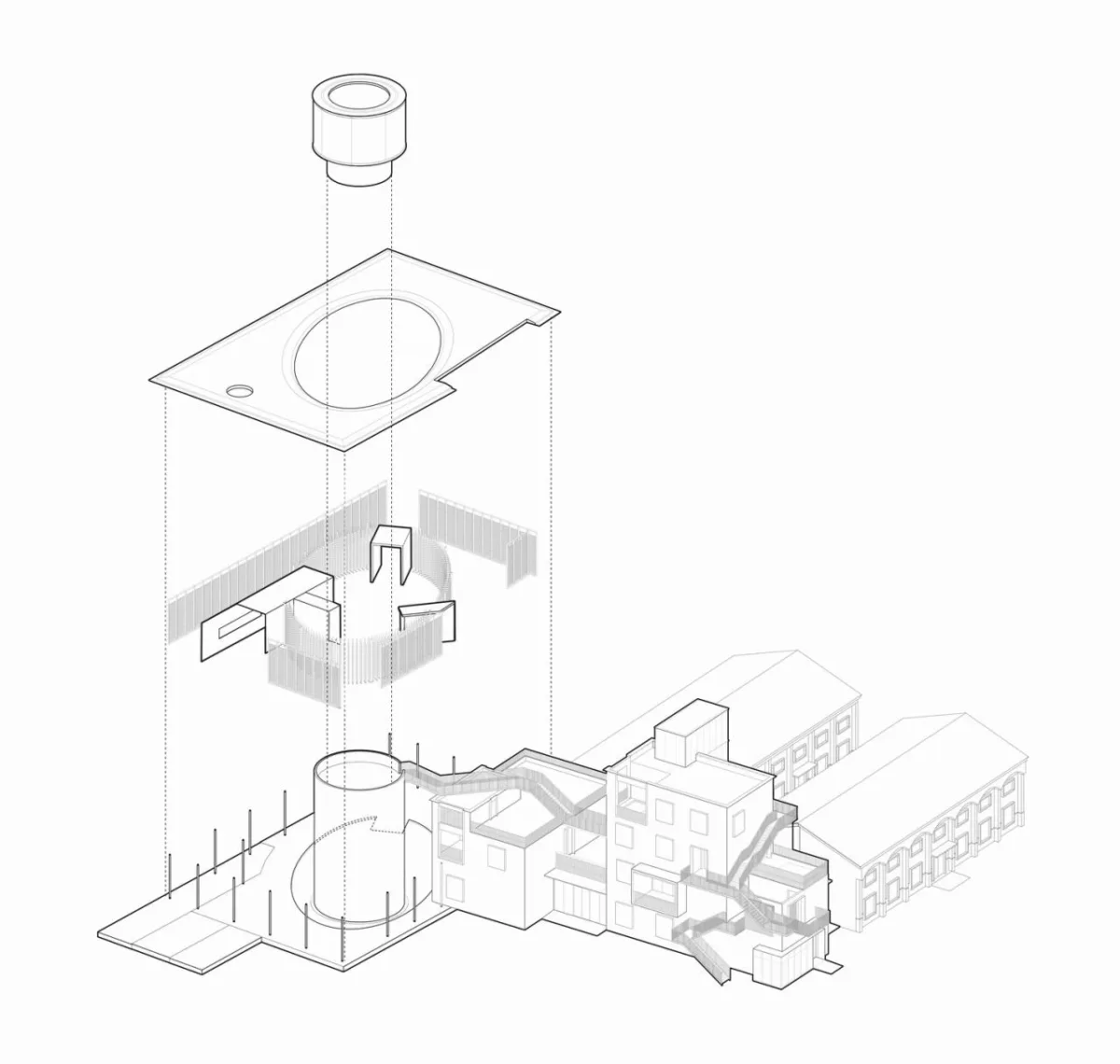 BIM建筑|长三角一体化示范区：丁栅水乡SOHO智慧粮仓 / line+建筑事务所、MLA+