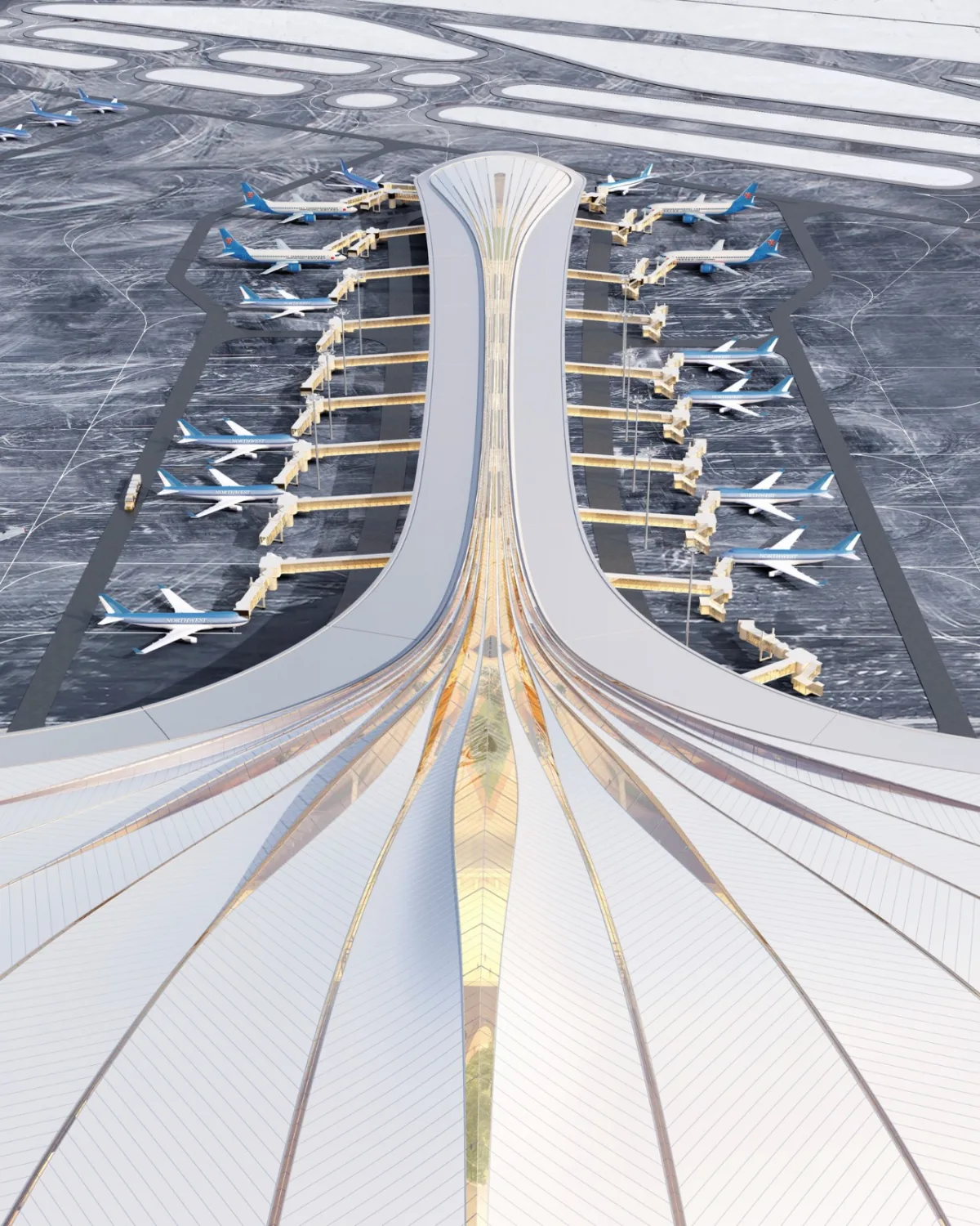 BIM建筑|长春机场新航站楼中标方案 / MAD联合体
