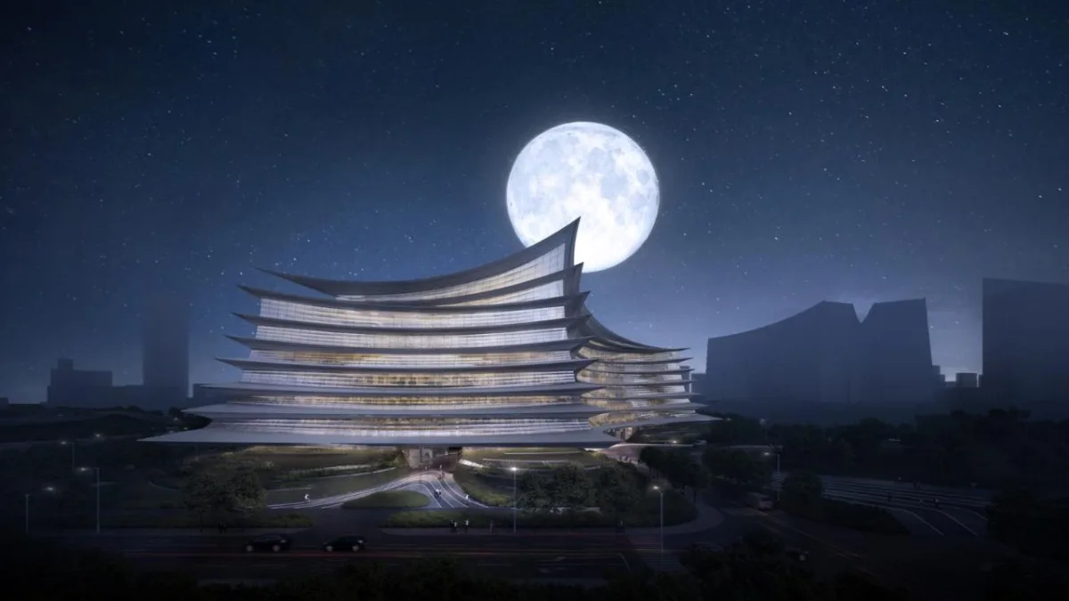 BIM建筑|中标候选方案：武汉图书馆新馆：叠书成阁·楚风江韵 / 维思平建筑设计