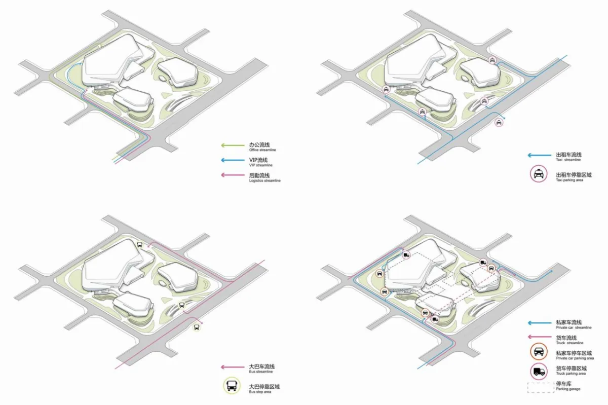 BIM建筑|自由 动感 科技：株洲汽博园交易中心一体化设计探讨 / 罗劲工作室
