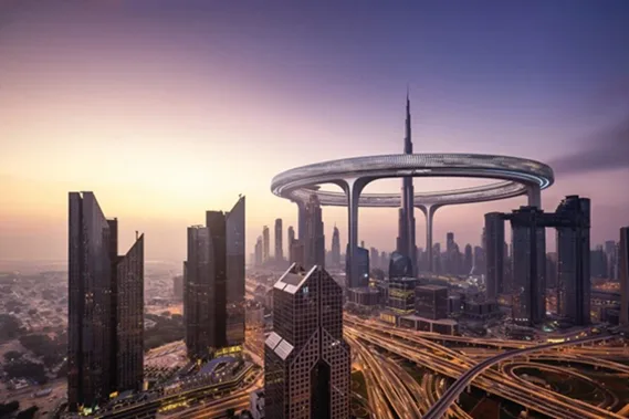 BIM建筑|建筑师提议用空中“连续大都市”包围哈利法塔