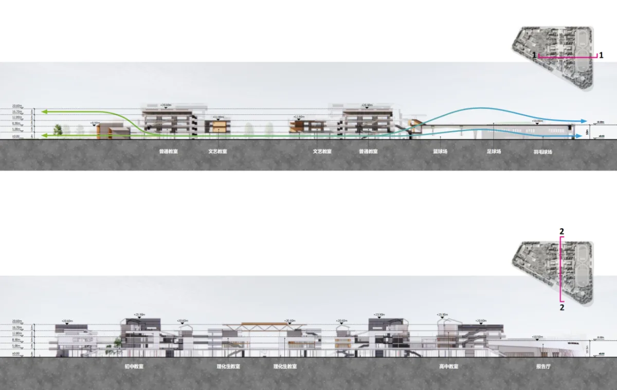 BIM建筑|湾区重点学校方案设计：佛山一中顺德学校 / AG汇创