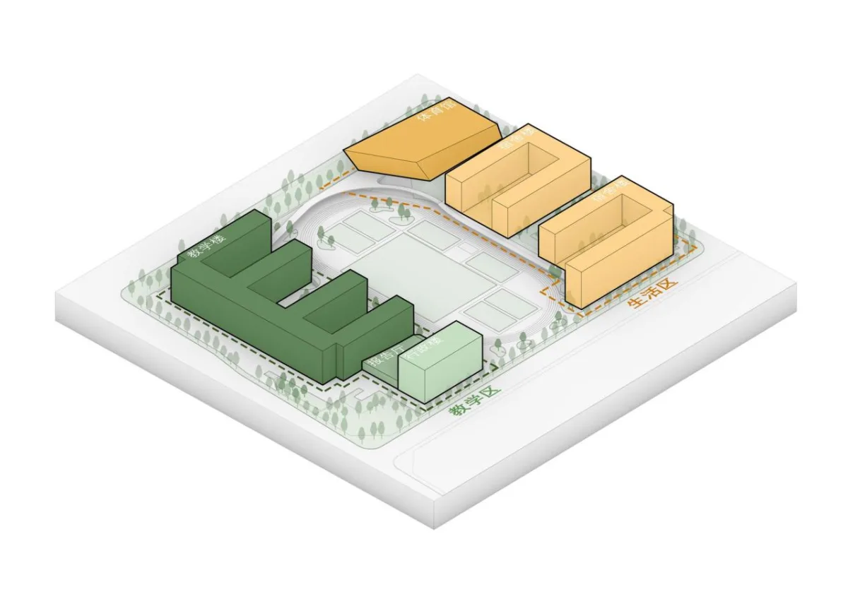 BIM建筑|南海桂城金桂高中 / 竖梁社