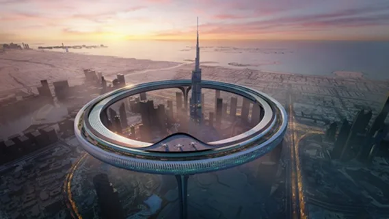 BIM建筑|建筑师提议用空中“连续大都市”包围哈利法塔