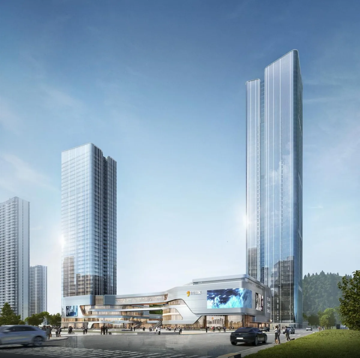 BIM建筑|长沙招商梅溪湖花园城方案首发：【二十四时·森活童行】科技生态有氧MALL / 三益中国