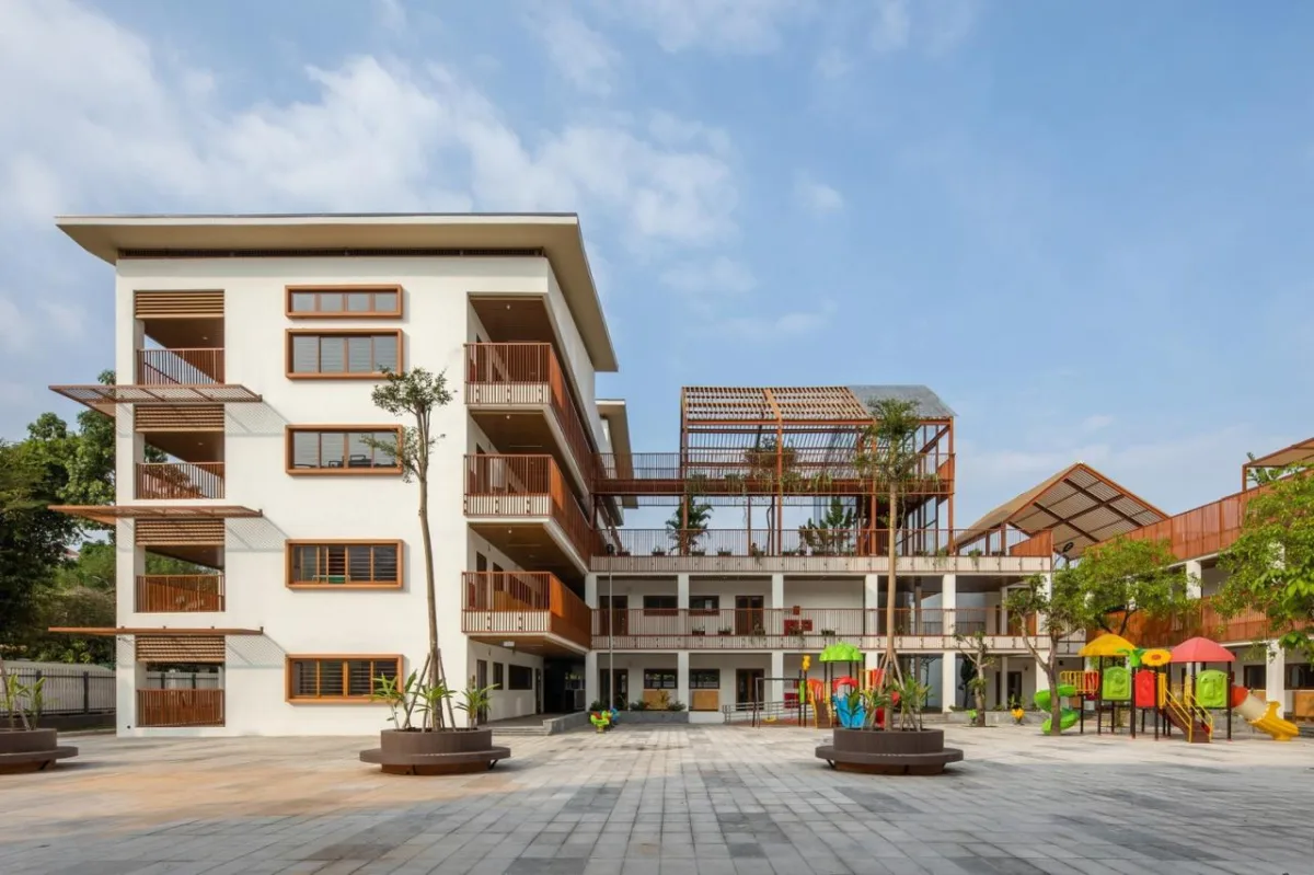 BIM建筑|Dich Vong Hau 幼儿园 / Sunjin Vietnam Joinventure Company