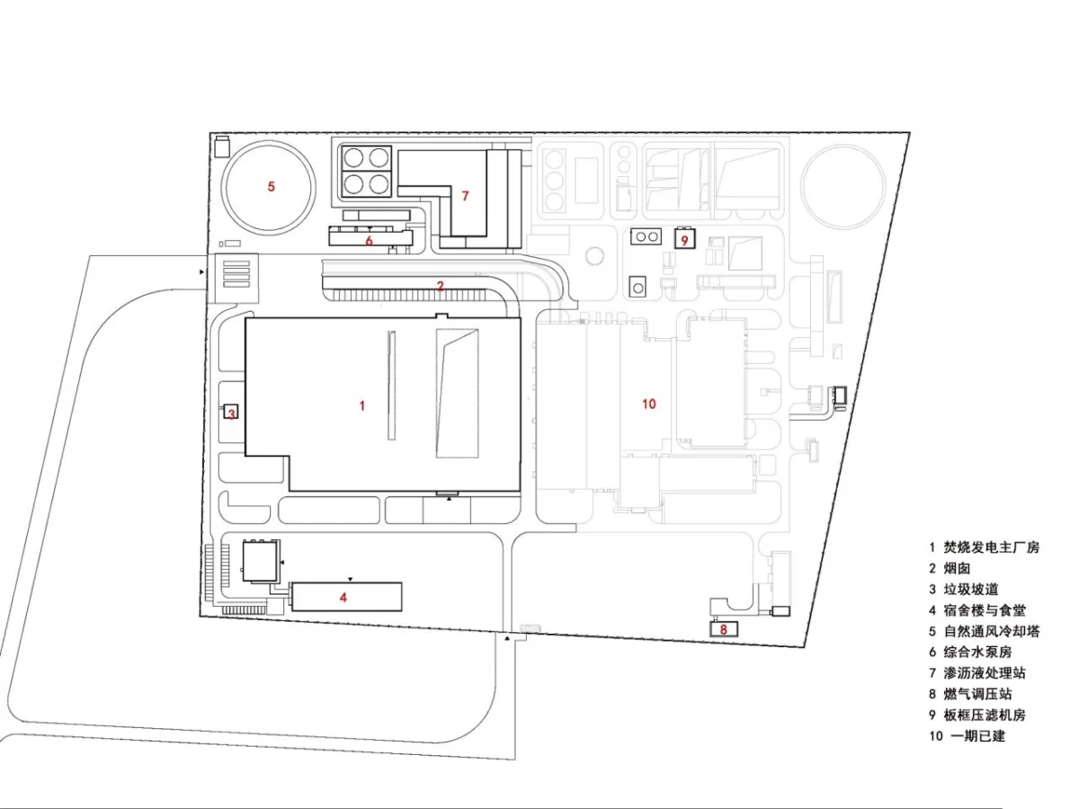 BIM建筑|锡东生活垃圾焚烧发电厂外立面改造 / 广州华科工程技术有限公司