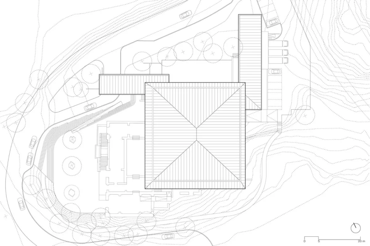 BIM建筑|城墙之中的活动中心 / Triangular