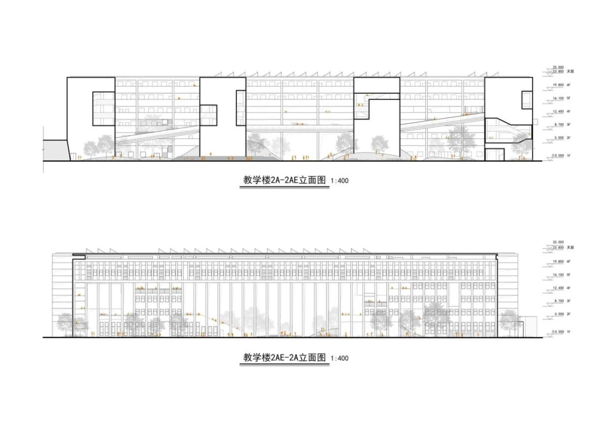 BIM建筑|南海桂城金桂高中 / 竖梁社