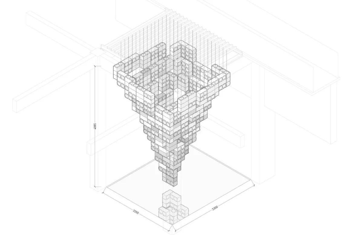 BIM建筑|反方向的构筑：蘑菇砖金字塔 / 陆轶辰 , Link-Arc建筑事务所