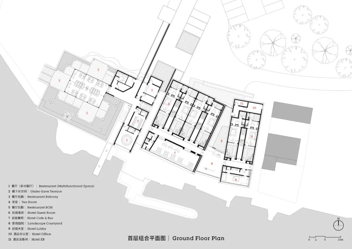 BIM建筑|泊船与人烟，曲水善湾船坞民宿 / goa大象设计