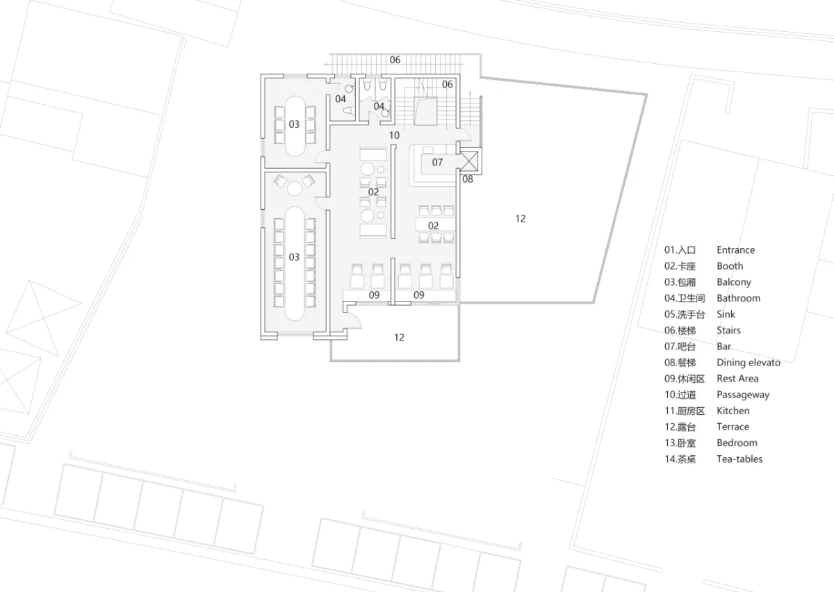 BIM建筑|环湖公路边的度假餐吧 / 平介设计